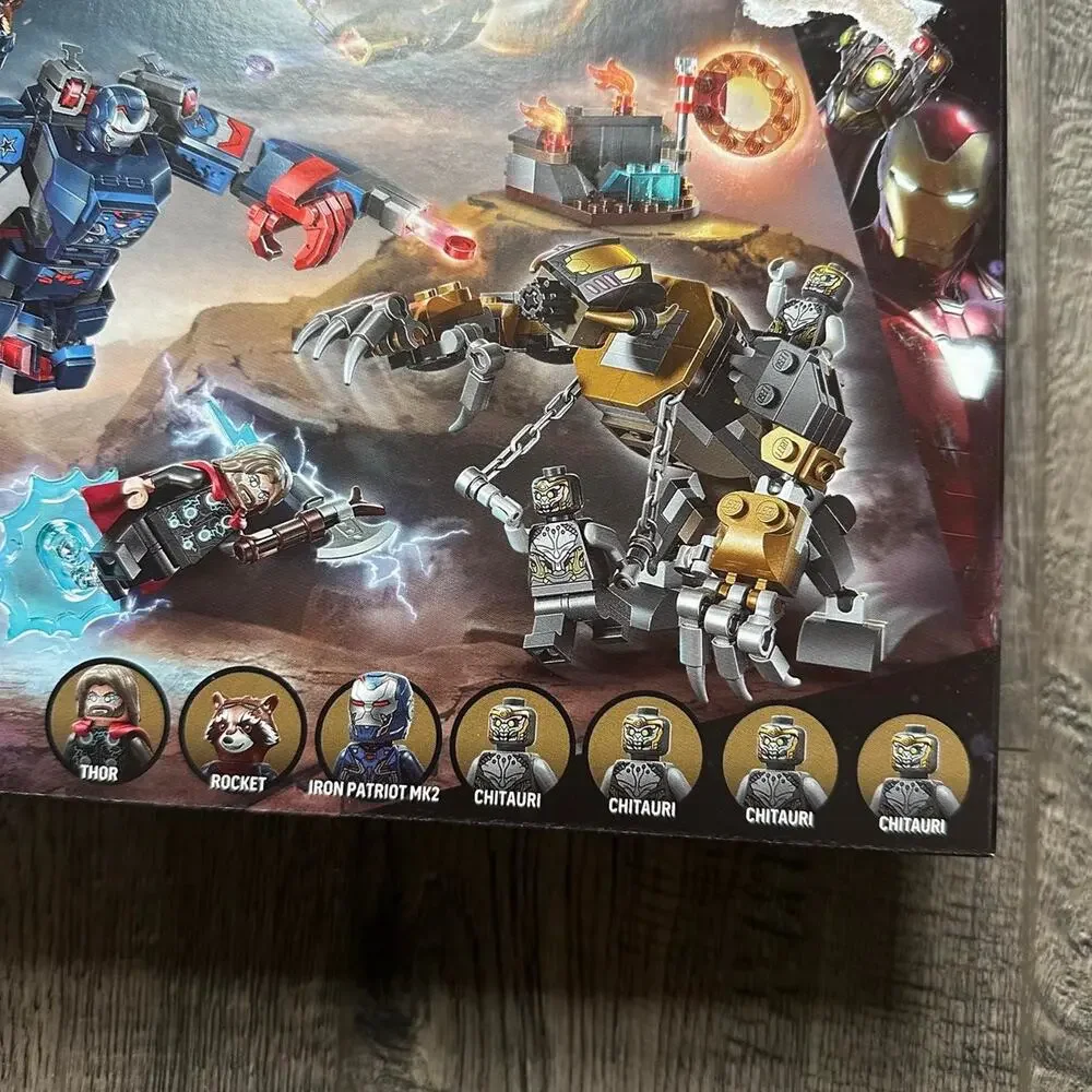 2025 Lego Marvel Avengers Endgame Thor vs Chitauri Iron Patriot Rocket Set 76322